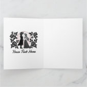 Carte Enfants gothiques mignons émo embrassent la Saint- (Intérieur)