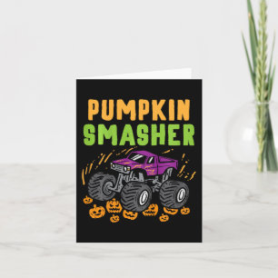 Carte Enfants Halloween Monster Truck Citrouille Smasher
