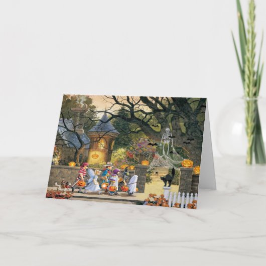 Carte Enfants heureux de Halloween (Devant)