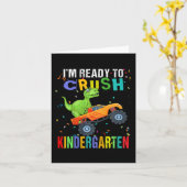 Carte Enfants Je suis prêt à écraser le dinosaure de jar (Fleur jaune)