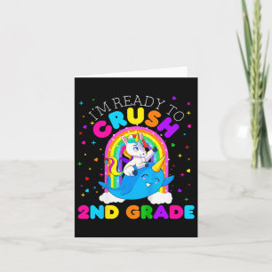 Carte Enfants Je suis prêt à écraser Unicorn de 2e année