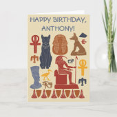 Carte Enfants Jeux et activités Egypte Thème Anniversair (Devant)