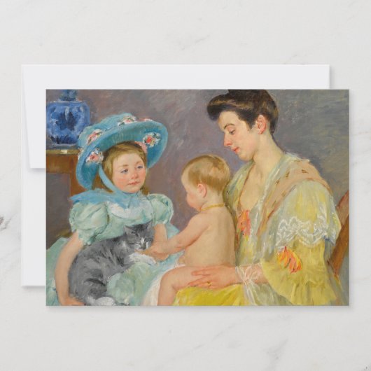 Carte Enfants jouant avec un chat | Mary Cassatt Card (Devant)
