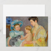 Carte Enfants jouant avec un chat | Mary Cassatt Card (Devant / Derrière)