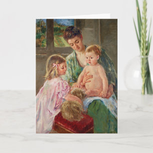 Carte Enfants jouant avec un chien par Mary Cassatt