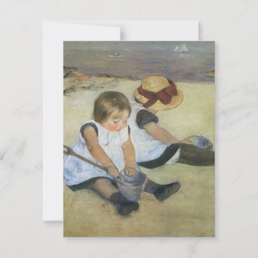 Carte Enfants jouant sur la plage par Mary Cassatt (Devant)