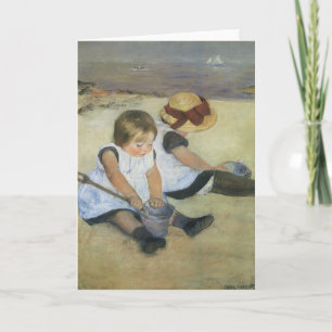 Carte Enfants jouant sur la plage par Mary Cassatt