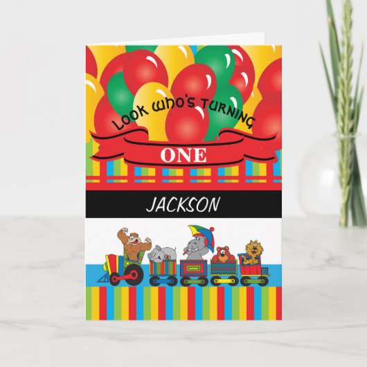 Carte Enfants Joyeux anniversaire | Cirque (Devant)