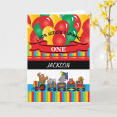 Carte Enfants Joyeux anniversaire | Cirque (Fleur jaune)