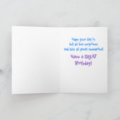 Carte Enfants Joyeux anniversaire | Singe mignon (Intérieur)