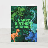 Carte Enfants Jurassic Dino Dinosaur Anniversaire person (Devant)