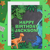 Carte Enfants Jurassic Trex Dino Dinosaur Anniversaire