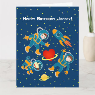 Carte Enfants Les astronautes aiment voyager dans l'espa