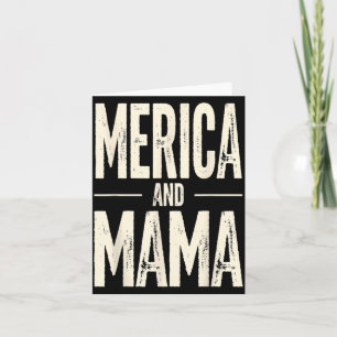Carte Enfants Merica et Maman Drôle de Maman Patriotique
