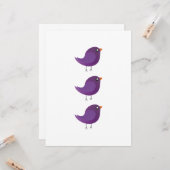 Carte Enfants mignonette birdy (Devant/Arrière en situation)