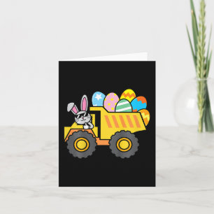 Carte Enfants mignonne Egg de Pâques Camion Lapin de Pâq