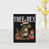 Carte Enfants Noël Dinosaure Arbre Rex Xmas Trex Toddler (Fleur jaune)