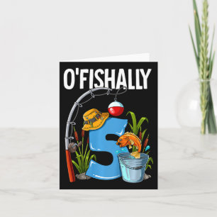 Carte Enfants O'fish 5 ans 5e anniversaire Pêche