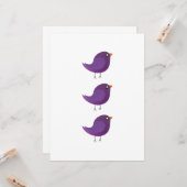 Carte Enfants oiseau mignon (Devant/Arrière en situation)