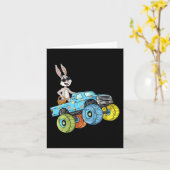 Carte Enfants Pâques Rabbit équitation Monster Camion Fu (Fleur jaune)