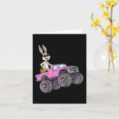 Carte Enfants Pâques Rabbit équitation Monster Camion Fu (Fleur jaune)