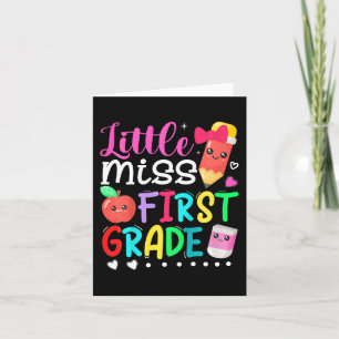 Carte Enfants Petite Miss Première Année Retour À L'Écol