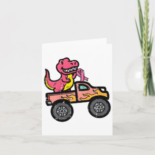 Carte Enfants Pink Dino Monster Camion cancer du sein de