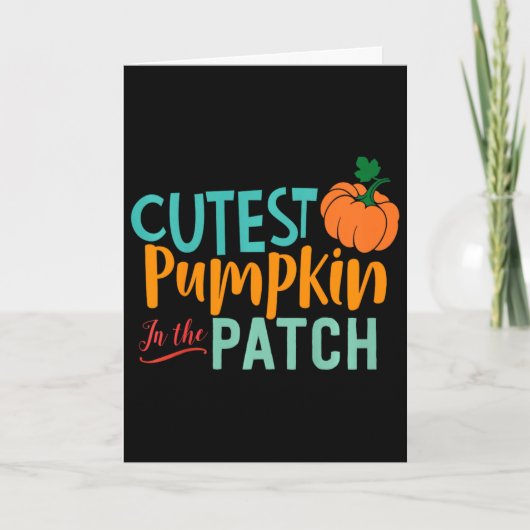 Carte Enfants Plus Mignon Citrouille Dans Le Patch Fun A (Devant)