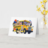 Carte Enfants pour autobus scolaire (Fleur jaune)