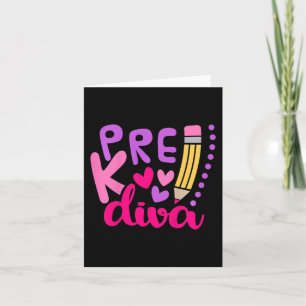 Carte Enfants Pré-K Diva Retour À L'École