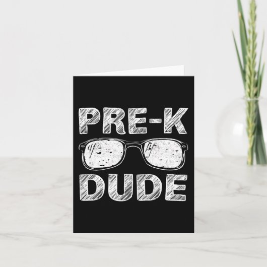 Carte Enfants Pré-K Dude Premier jour du cadeau préscola (Devant)