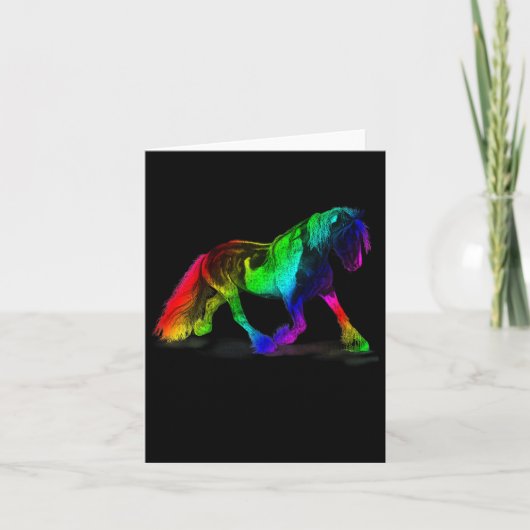 Carte Enfants Rainbow Horse Horseback équitation Esquire (Devant)