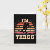 Carte Enfants Ski 3 ans Anniversaire Garçon fille 3e Ski (Fleur jaune)