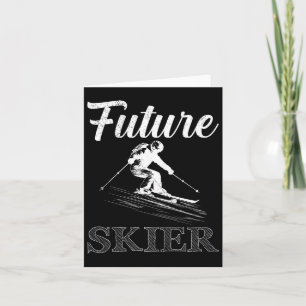 Carte Enfants Ski Futur Skieur Funny Skier Bientôt Être