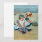Carte Enfants sur la plage | Mary Cassatt (Devant / Derrière)