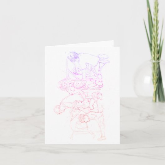 Carte Enfants sur le carrousel de l'aire de jeux (Devant)