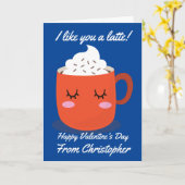 Carte Enfants Valentines Je T'Aime Un Latte (Fleur jaune)