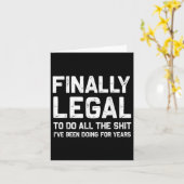 Carte Enfin Légal Drôle cadeau de 21ème Anniversaire pou (Fleur jaune)