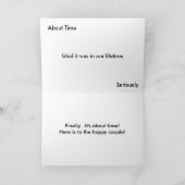 Carte Enfin Mariage Funny Interracial Couple Salutation (Intérieur)