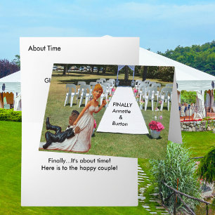 Carte Enfin Mariage Funny Interracial Couple Salutation