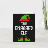 Carte Engaged Elf Family Matching Christmas Engagement  (Devant)