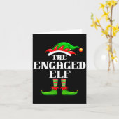 Carte Engaged Elf Matching Family Group Christmas Party (Fleur jaune)