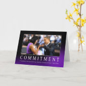 Carte Engagement (bosse de poing d'Obama) (Fleur jaune)