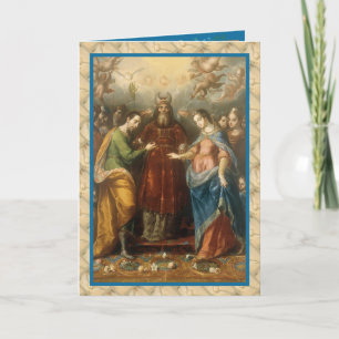 Carte Engagement catholique Prière Religieuse Vintage 