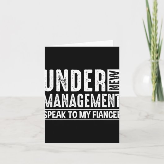 Carte Engagement Party Men Under New Management See Fian (Devant)