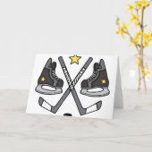 Carte . Engin de hockey sur glace (Fleur jaune)