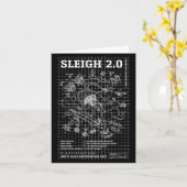 Carte Engineer Christmas Funny Santa Rocket Sleigh Bluep (Fleur jaune)