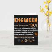 Carte Engineer Definition Funny Engineering Nerdy Scienc (Fleur jaune)