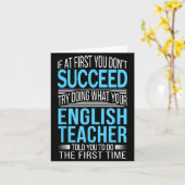 Carte Englieacher If At First You Don't Succeed Funny Sm (Fleur jaune)
