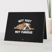 Carte English Bulldog Sleeping Not Fast Not Furious Funn (Dos)